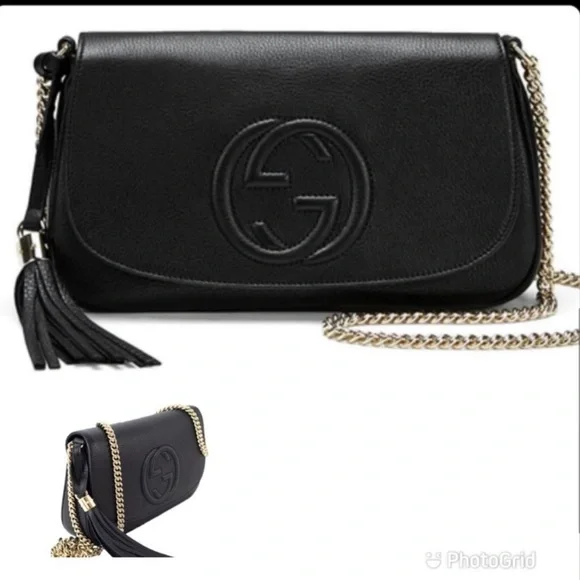 Gucci Bags New Authentic Black Gucci Soho Crossbody Bag With